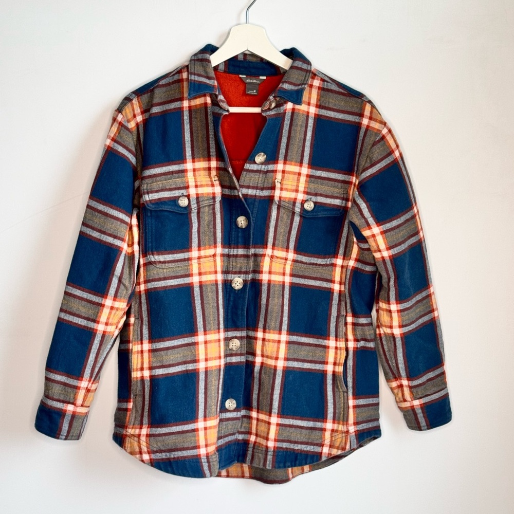 Eddie Bauer Women's Campfire Bonding Flannel Jacket Cotton Size Medium